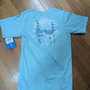 NWT Columbia Youth PFG SS Seasonal Graphic Tee- Gulf Stream